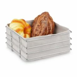 relaxdays Brotkorb »Brotkorb Metall mit Stoffeinsatz«, Edelstahl, Weiß Schwarz Silber, Grau Silber, Weiß Silber -Neuetischkultur Verkäufe 2022 c3612994 e7bb 5676 af13 2236f6575184