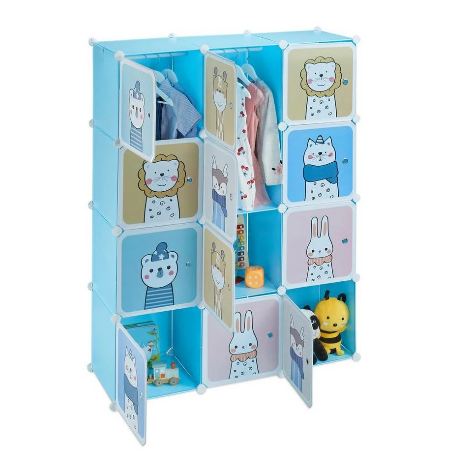 relaxdays Steckregal »Kinder Steckregal mit Kleiderstangen« 1 relaxdays Steckregal »Kinder Steckregal mit Kleiderstangen«