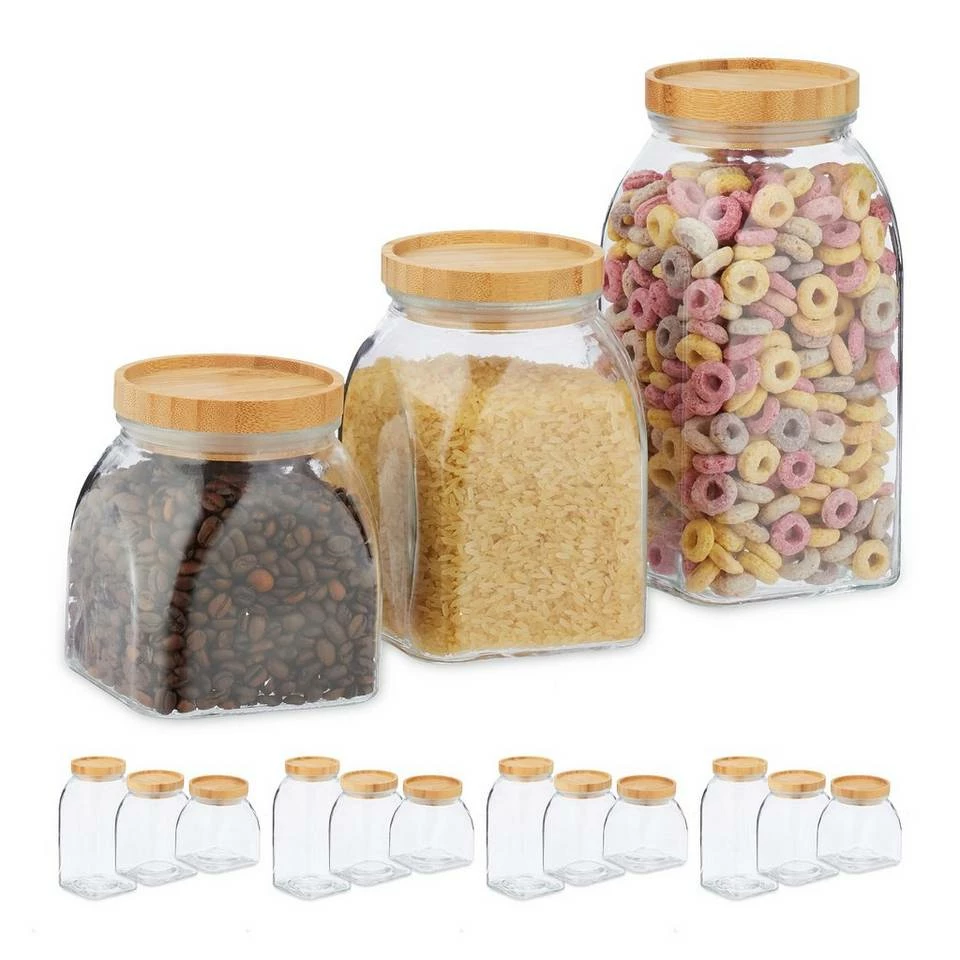 relaxdays Vorratsglas »15 x Vorratsglas«, Glas 1 relaxdays Vorratsglas »15 x Vorratsglas«, Glas