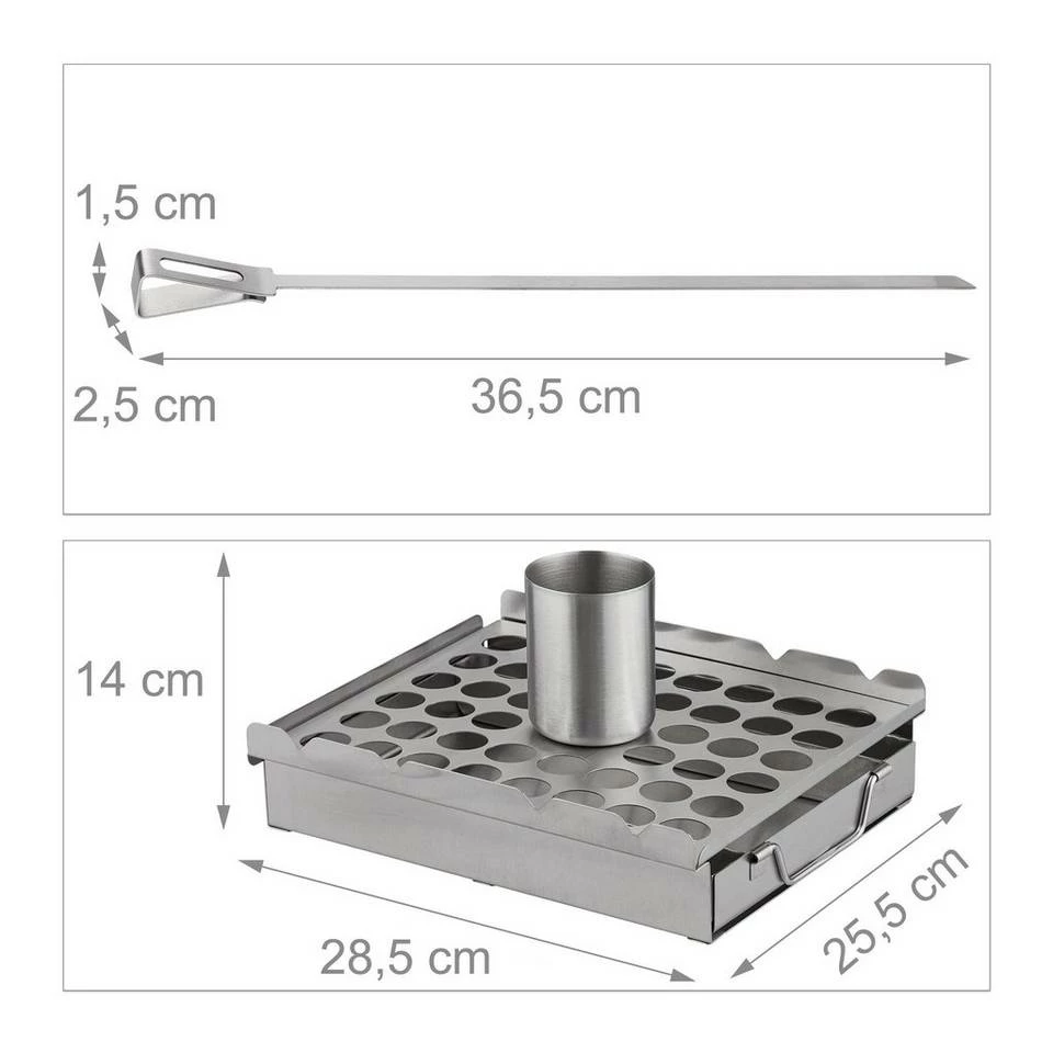 relaxdays Grillguthalter »Grillaufsatz Multifunktion«, Edelstahl 4 relaxdays Grillguthalter »Grillaufsatz Multifunktion«, Edelstahl – Bild 4