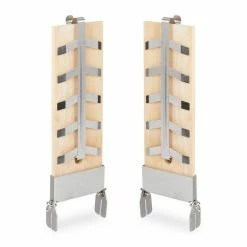 relaxdays Räucherbrett »Flammlachsbretter 2er Set Gummibaumholz«, Holz