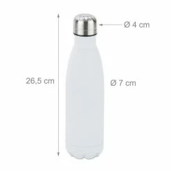 relaxdays Trinkflasche »1 x Trinkflasche Edelstahl weiß« -Neuetischkultur Verkäufe 2022 c79ab728 ffb2 5024 9817 0455588686c2