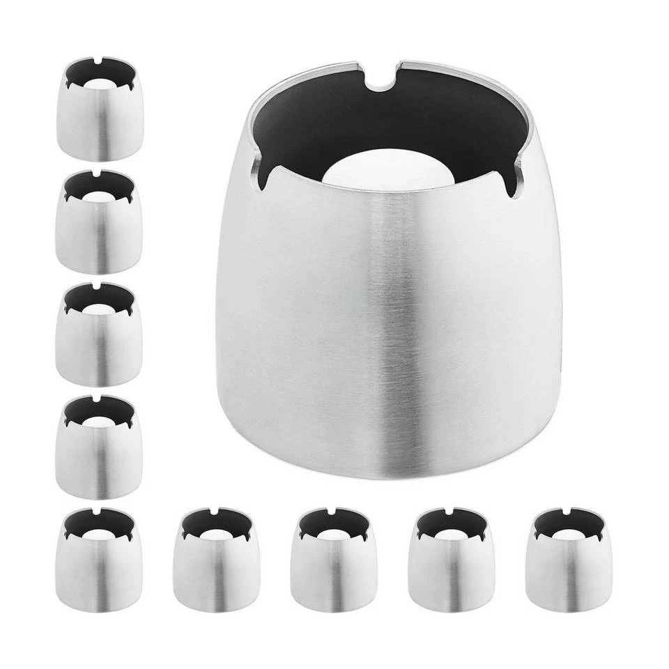relaxdays Aschenbecher »10 x Aschenbecher Edelstahl« 1 relaxdays Aschenbecher »10 x Aschenbecher Edelstahl«