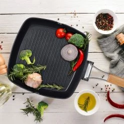 relaxdays Grillpfanne »Grillpfanne mit Holzgriff« -Neuetischkultur Verkäufe 2022 ca2a05ec b40d 5763 933f 752a4adb5c03