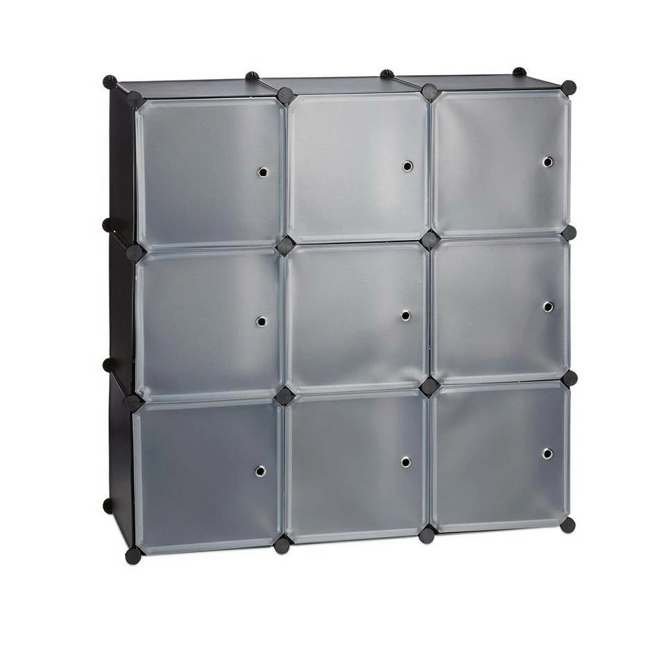 relaxdays Steckregal »Steckregal Kunststoff 9 Fächer«, Schwarz Transparent Schwarz Silber, Schwarz Transparent Silber, Weiß Transparent Silber 10 relaxdays Steckregal »Steckregal Kunststoff 9 Fächer«, Schwarz Transparent Schwarz Silber, Schwarz Transparent Silber, Weiß Transparent Silber – Bild 10