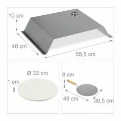 relaxdays Pizzaofen-Grillaufsatz »BBQ Pizzaaufsatz, Pizzastein & Schieber«, Edelstahl 10 relaxdays Pizzaofen-Grillaufsatz »BBQ Pizzaaufsatz, Pizzastein & Schieber«, Edelstahl -Neuetischkultur Verkäufe 2022 cb647963 53ea 5675 9bfe 57d7a5db775f