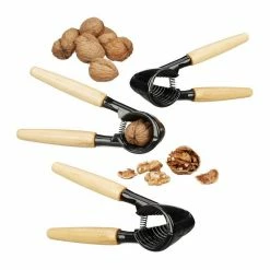 relaxdays Nussknacker »3 x Nussknacker mit Holzgriff 2 in 1«