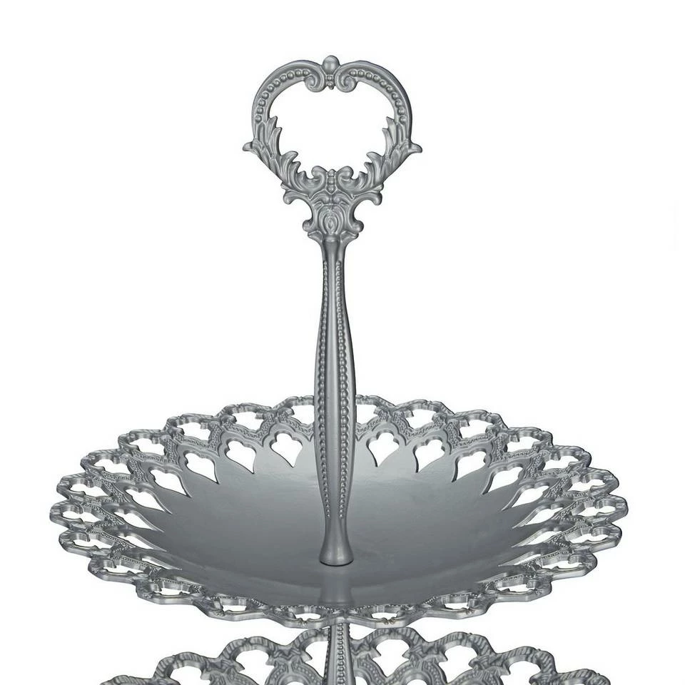 relaxdays Etagere »3 x Etagere Metall silber«, Aluminium 5 relaxdays Etagere »3 x Etagere Metall silber«, Aluminium – Bild 5