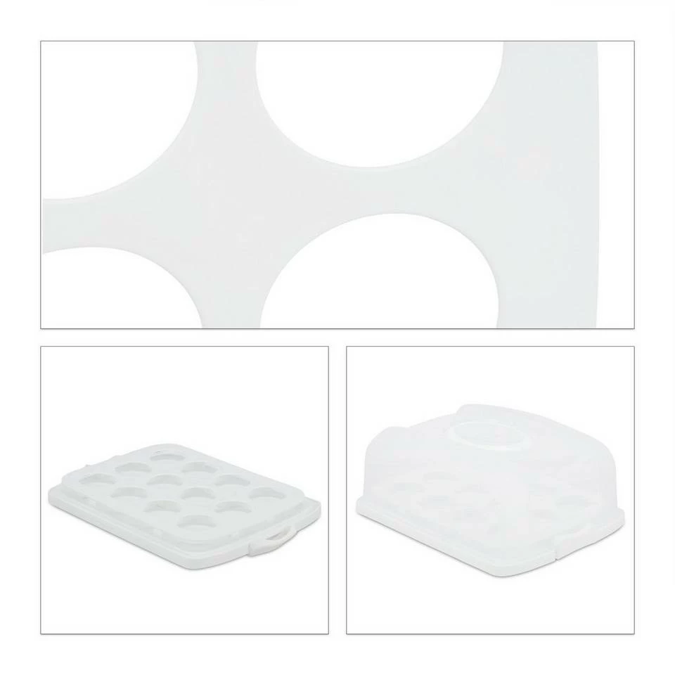 relaxdays Kuchentransportbox »Kuchenbox rechteckig«, Kunststoff, Weiß 6 relaxdays Kuchentransportbox »Kuchenbox rechteckig«, Kunststoff, Weiß – Bild 6