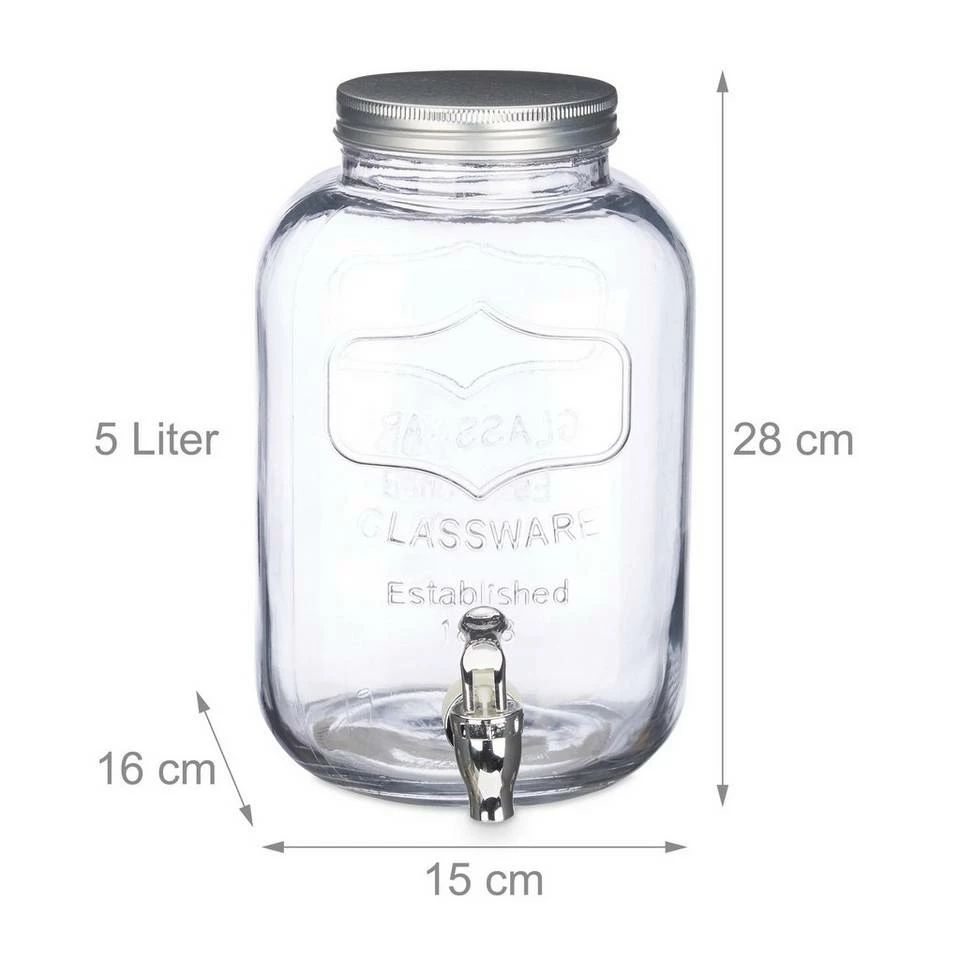 relaxdays Getränkespender Getränkespender 5 L 4 relaxdays Getränkespender Getränkespender 5 L – Bild 4