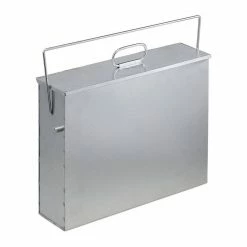 relaxdays Aschekasten »Ascheeimer eckig mit Deckel«