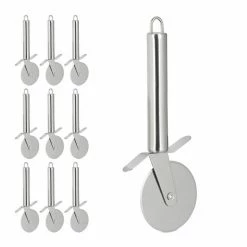 relaxdays Pizzaschneider »10 x Pizzaschneider Edelstahl«