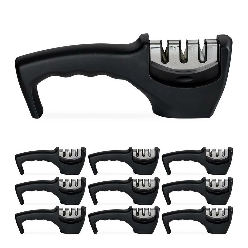 relaxdays Schleifstein »10 x Messerschleifer mit 3 Stufen« 1 relaxdays Schleifstein »10 x Messerschleifer mit 3 Stufen«