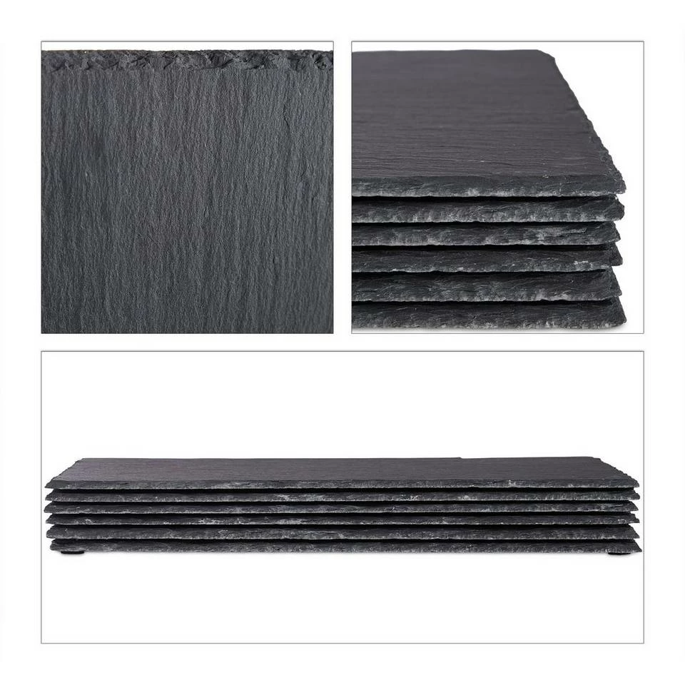 relaxdays Servierplatte »24 x Schieferplatte 30x40 cm«, Schiefer 7 relaxdays Servierplatte »24 x Schieferplatte 30x40 cm«, Schiefer – Bild 7