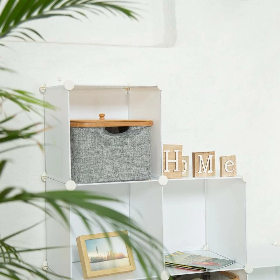 relaxdays Steckregal »1x Stufenregal 6 Fächer zum Stecken weiß« 2 relaxdays Steckregal »1x Stufenregal 6 Fächer zum Stecken weiß« – Bild 2