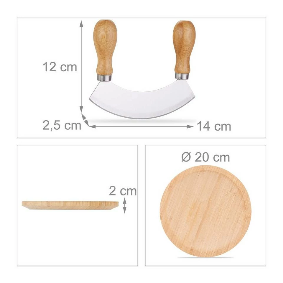 relaxdays Wiegemesser »Wiegemesser mit Brett« 4 relaxdays Wiegemesser »Wiegemesser mit Brett« – Bild 4