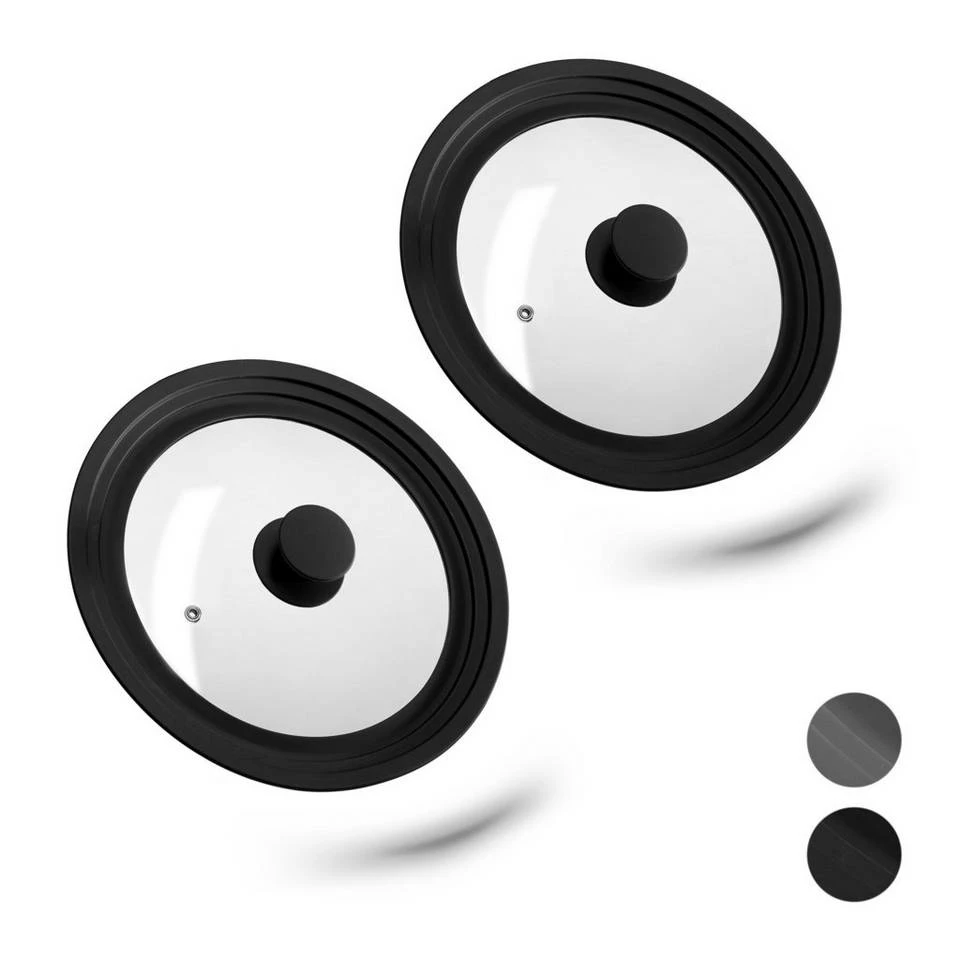 relaxdays Topfdeckel »2x Universal Topfdeckel 22-26 cm schwarz« 1 relaxdays Topfdeckel »2x Universal Topfdeckel 22-26 cm schwarz«