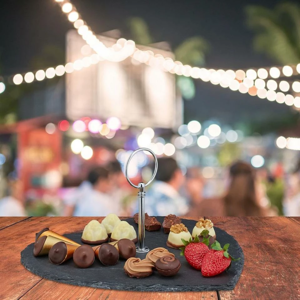 relaxdays Servierplatte »Schieferplatte Herzform«, Schiefer 2 relaxdays Servierplatte »Schieferplatte Herzform«, Schiefer – Bild 2