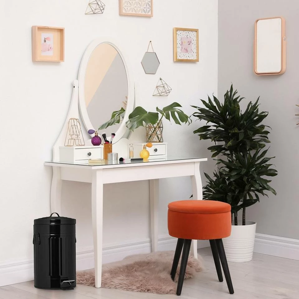 relaxdays Mülleimer »Treteimer Metall 12 Liter«, hellgrau Weiß Schwarz, Schwarz, Grau Schwarz 5 relaxdays Mülleimer »Treteimer Metall 12 Liter«, hellgrau Weiß Schwarz, Schwarz, Grau Schwarz – Bild 5