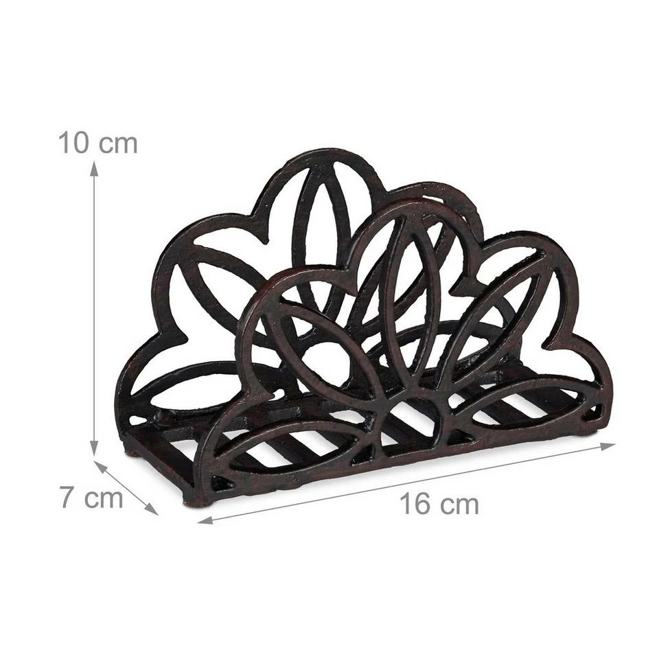 relaxdays Serviettenhalter »Serviettenhalter Gusseisen Blume«, Gusseisen 4 relaxdays Serviettenhalter »Serviettenhalter Gusseisen Blume«, Gusseisen – Bild 4