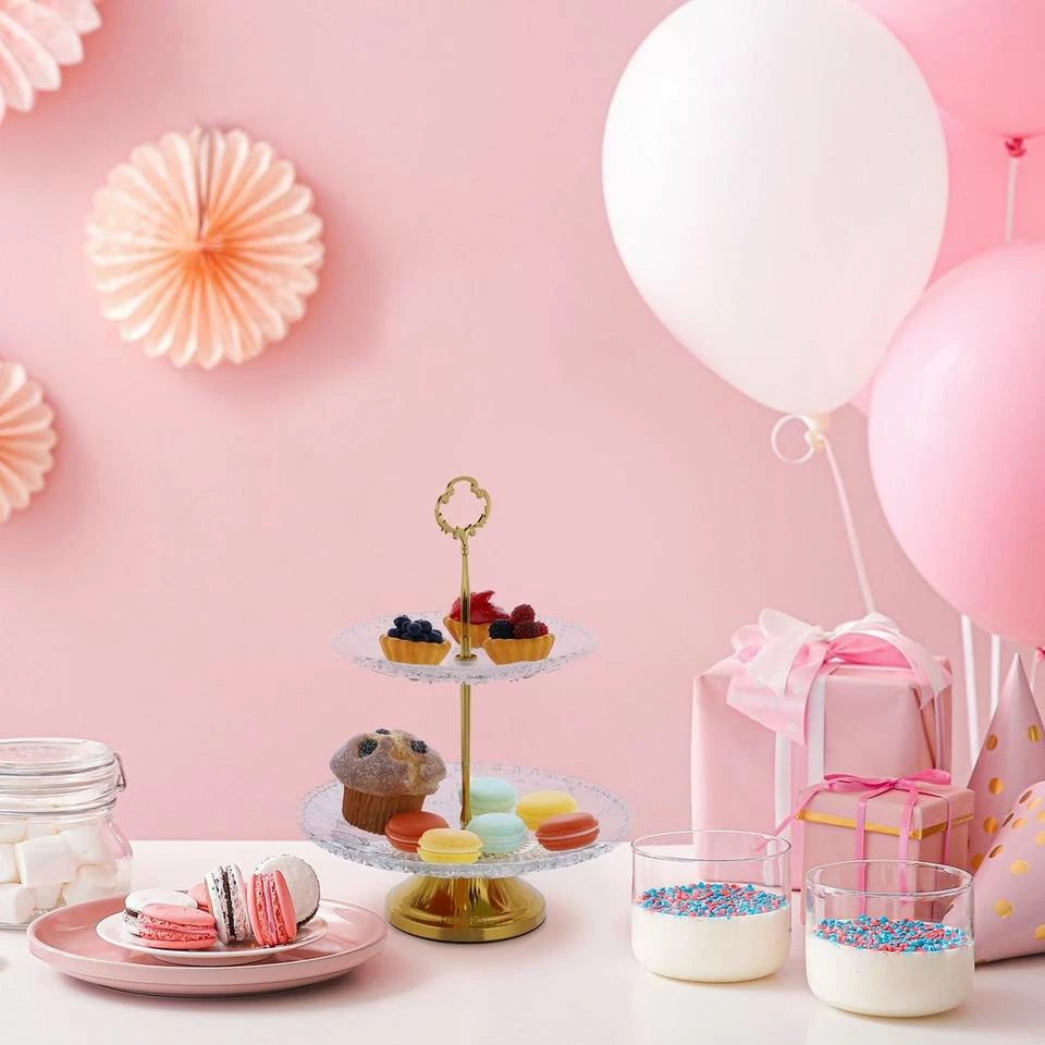 relaxdays Etagere »2-stöckige Etagere aus Glas«, Glas 2 relaxdays Etagere »2-stöckige Etagere aus Glas«, Glas – Bild 2