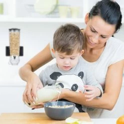 relaxdays Müslispender »Müslispender zur Wandmontage 1,7 l«, Kunststoff, Weiß Transparent Wei&szlig; Silber, Transparent Schwarz Silber -Neuetischkultur Verkäufe 2022 da16b839 4807 5778 90ba 2a98f2cc0fd2