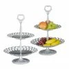 relaxdays Etagere »2 x Etagere Metall silber«, Aluminium