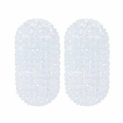 relaxdays Antirutschmatte »2 x Badewanneneinlage Steinoptik weiß«