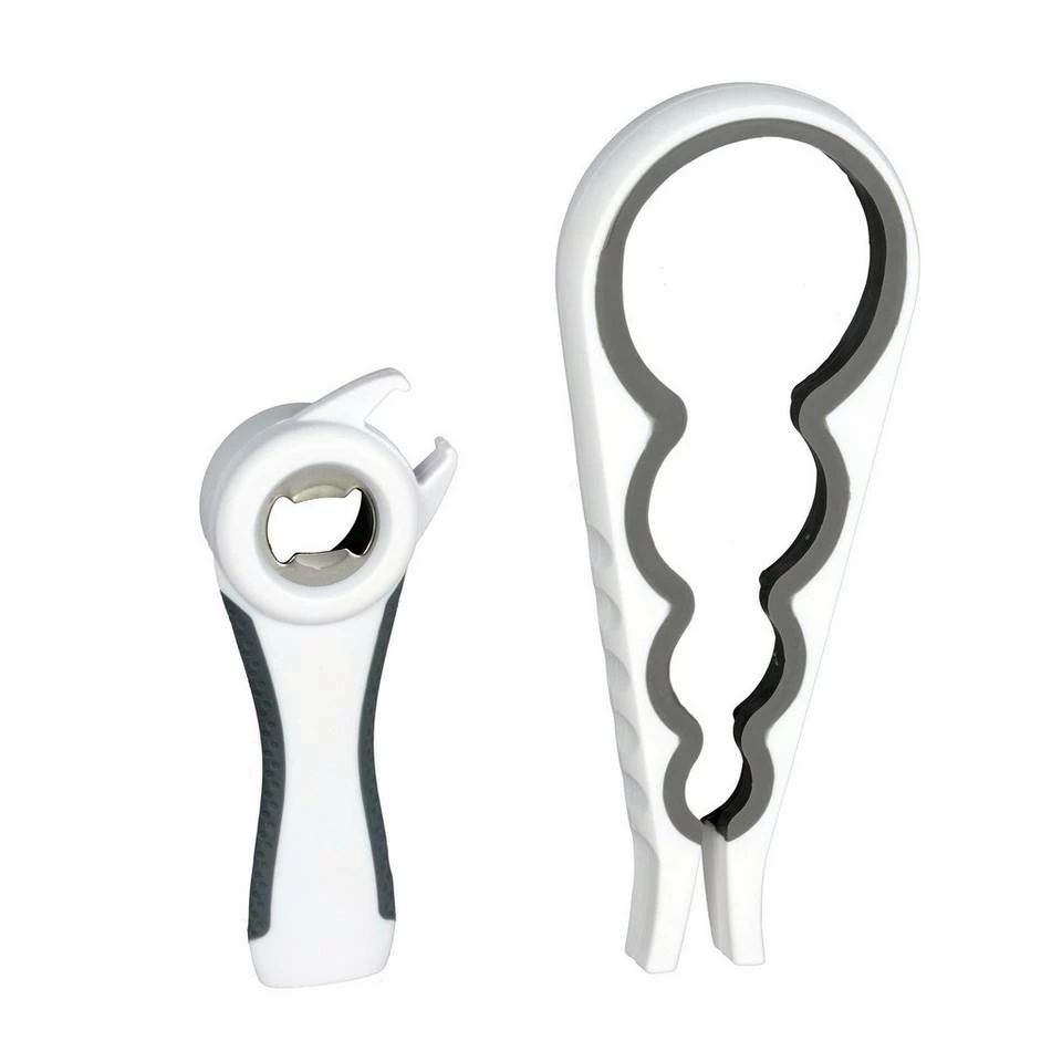 relaxdays Flaschenöffner »2x Deckelöffner Hilfe weiß-grau« 1 relaxdays Flaschenöffner »2x Deckelöffner Hilfe weiß-grau«