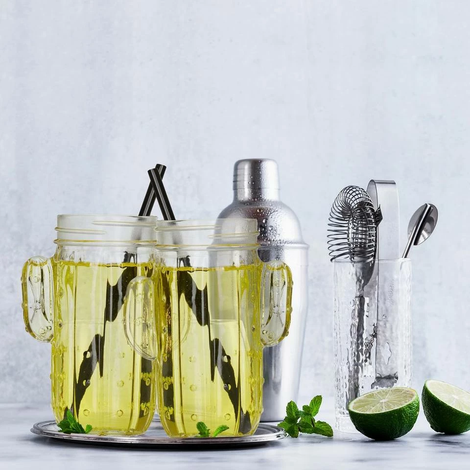 relaxdays Gläser-Set »8er Set Trinkgläser Kaktus mit Strohhalm«, Glas, mit abnehmbaren Deckel 5 relaxdays Gläser-Set »8er Set Trinkgläser Kaktus mit Strohhalm«, Glas, mit abnehmbaren Deckel – Bild 5