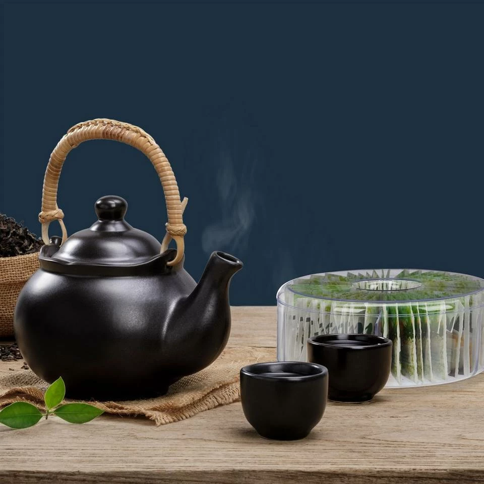 relaxdays Teebox »2 x Teebox transparent mit 6 Fächern«, Kunststoff 2 relaxdays Teebox »2 x Teebox transparent mit 6 Fächern«, Kunststoff – Bild 2