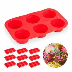 relaxdays Muffinplatten »10 x 6er Muffinform aus Silikon«, Silikon