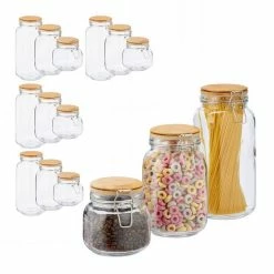 relaxdays Vorratsglas »15 x Vorratsglas mit Bügelverschluss«, Glas