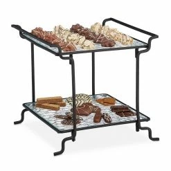 relaxdays Etagere »Moderne Etagere aus Glas«, Glas