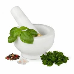 relaxdays Mörser »Marmor Mörser mit Stößel klein«