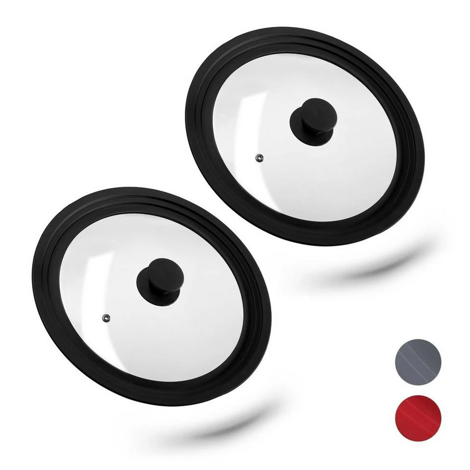 relaxdays Topfdeckel »2 x Topfdeckel 26-30 cm Silikon schwarz« 1 relaxdays Topfdeckel »2 x Topfdeckel 26-30 cm Silikon schwarz«