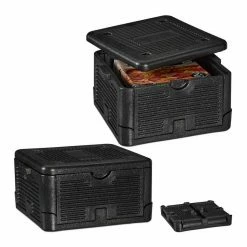 relaxdays Thermobehälter »2 x Thermobox für Essen 17 L«, Schaumstoff