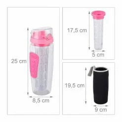 relaxdays Trinkflasche »2x Trinkflasche mit Obsteinsatz pink« -Neuetischkultur Verkäufe 2022 df59abab e14c 5e91 9478 1be9b7e7f0c9