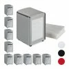 relaxdays Serviettenhalter »10 x Serviettenspender Retro silber«, Stahl