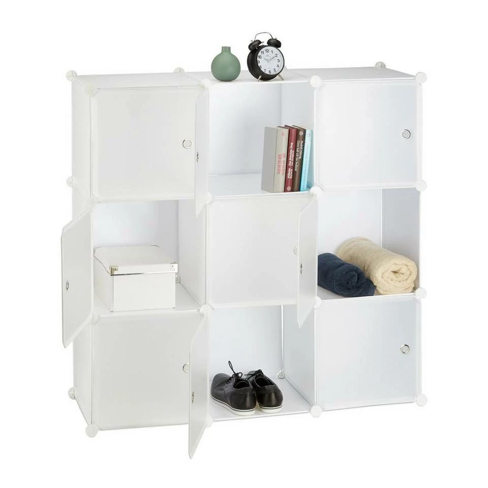 relaxdays Steckregal »Steckregal Kunststoff 9 Fächer«, Schwarz Transparent Schwarz Silber, Schwarz Transparent Silber, Weiß Transparent Silber 11 relaxdays Steckregal »Steckregal Kunststoff 9 Fächer«, Schwarz Transparent Schwarz Silber, Schwarz Transparent Silber, Weiß Transparent Silber – Bild 11