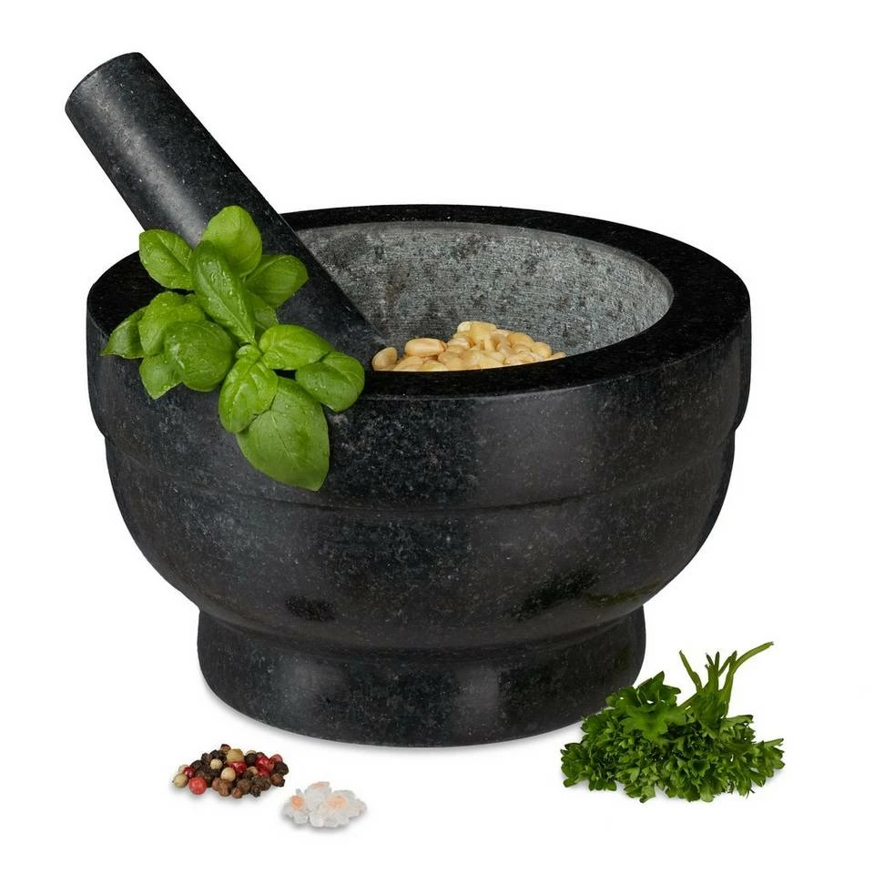 relaxdays Mörser »Granit Mörser mit Stößel 20 cm« 1 relaxdays Mörser »Granit Mörser mit Stößel 20 cm«