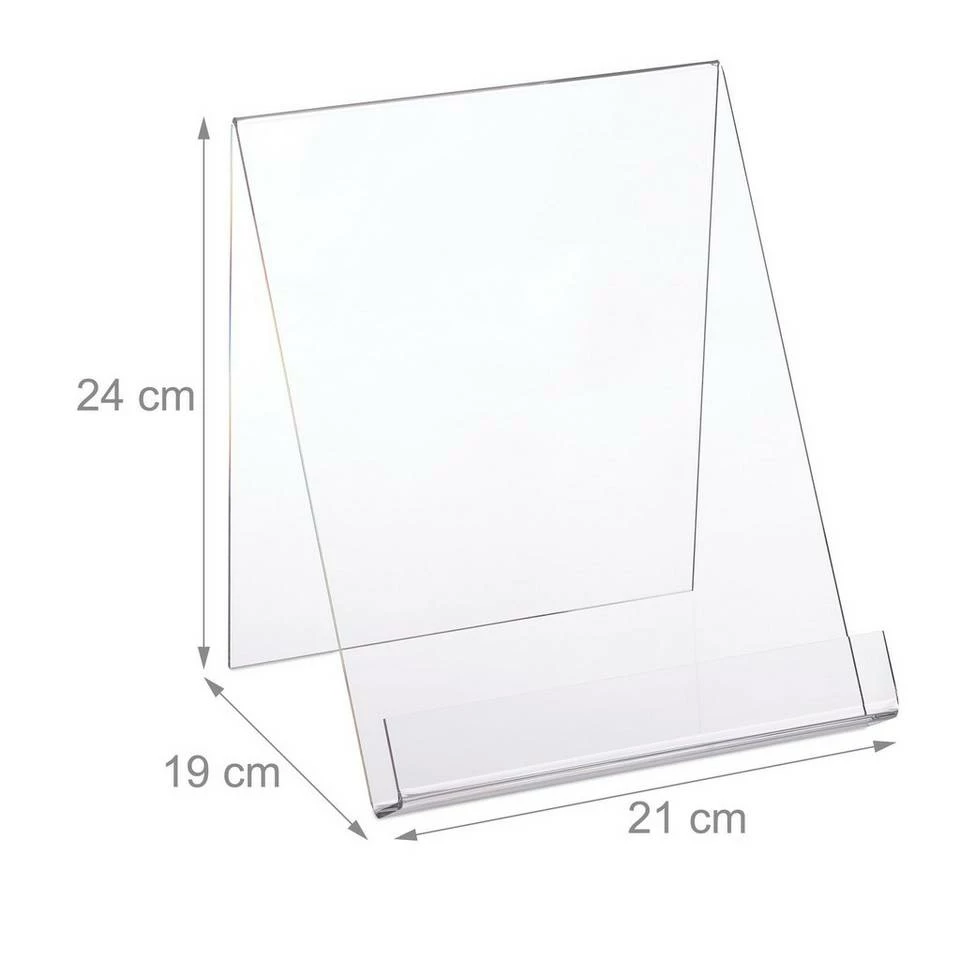 relaxdays Kochbuchhalter »4 x Buchaufsteller für DIN A4 Bücher« 4 relaxdays Kochbuchhalter »4 x Buchaufsteller für DIN A4 Bücher« – Bild 4