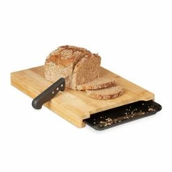 relaxdays Schneidebrett »Schneidebrett mit Auffangschale«, Bambus