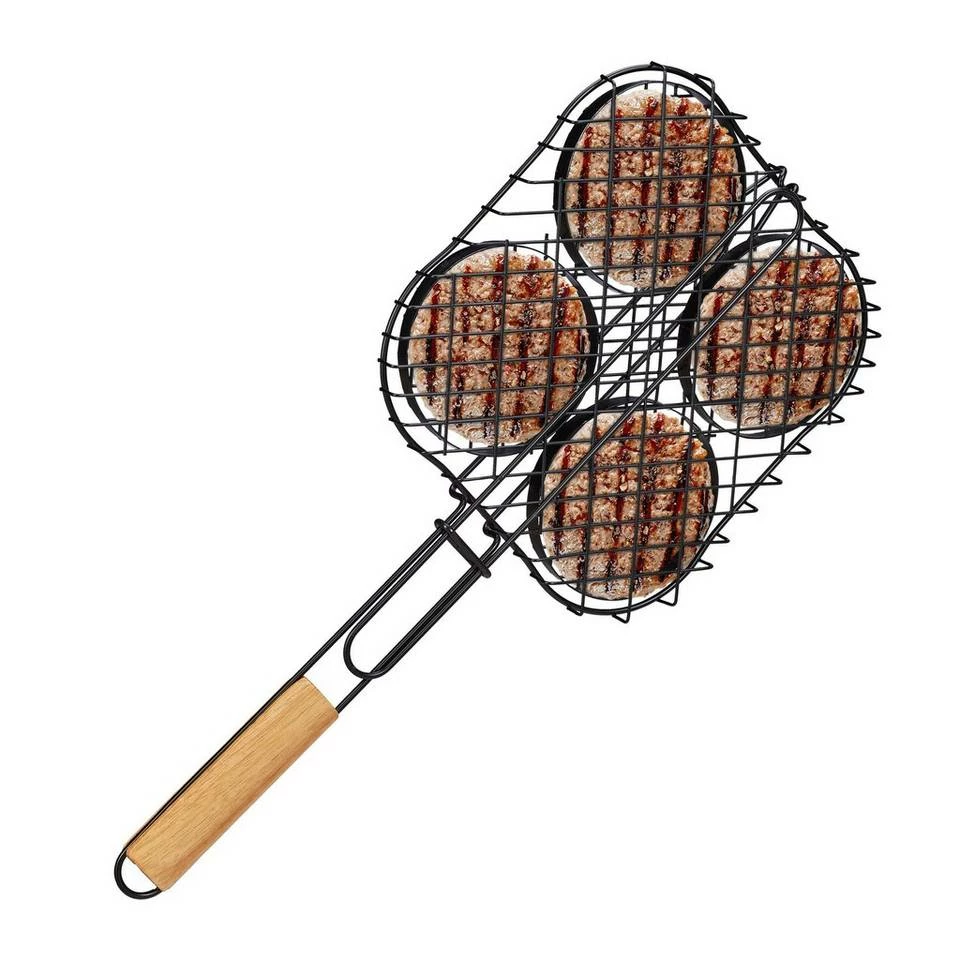 relaxdays Grillguthalter »Grillkorb für Burger & Bratlinge«, Eisen 1 relaxdays Grillguthalter »Grillkorb für Burger & Bratlinge«, Eisen