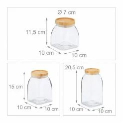 relaxdays Vorratsglas »Vorratsgläser 3er Set«, Glas -Neuetischkultur Verkäufe 2022 e9a26372 b5d9 5360 8713 9824a8fea15c