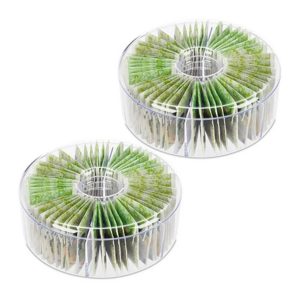 relaxdays Teebox »2 x Teebox transparent mit 6 Fächern«, Kunststoff 1 relaxdays Teebox »2 x Teebox transparent mit 6 Fächern«, Kunststoff