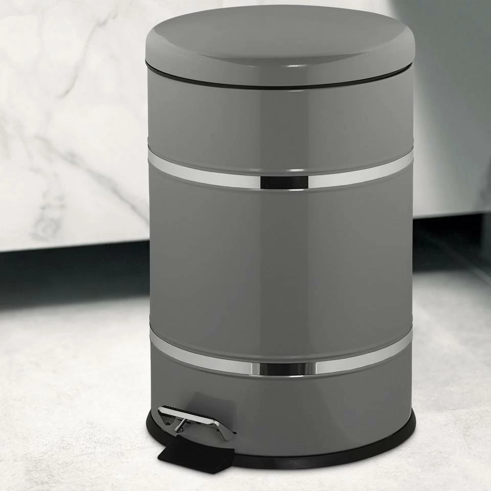 relaxdays Mülleimer »Mülleimer 20 l«, hellgrau Weiß Schwarz Silber, Schwarz Silber, Grau Schwarz Silber 2 relaxdays Mülleimer »Mülleimer 20 l«, hellgrau Weiß Schwarz Silber, Schwarz Silber, Grau Schwarz Silber – Bild 2