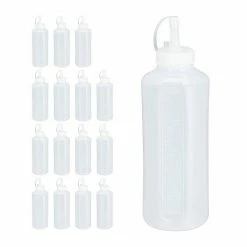 relaxdays Trinkflasche »16 x Quetschflasche 1000 ml«