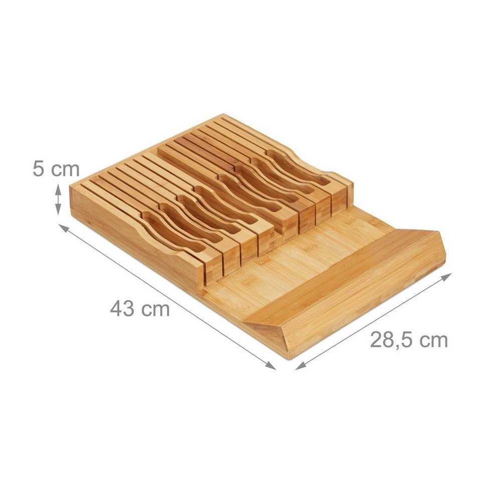 relaxdays Messerblock »Messerorganizer Bambus für 17 Messer« 4 relaxdays Messerblock »Messerorganizer Bambus für 17 Messer« – Bild 4