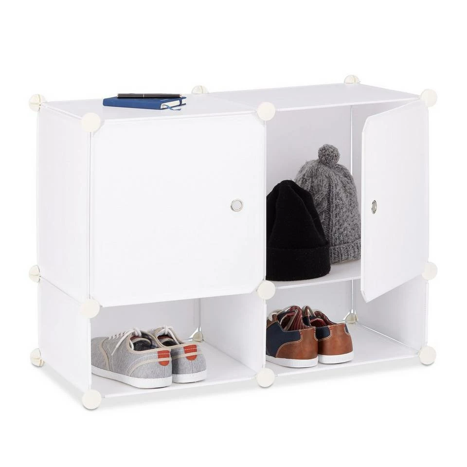 relaxdays Steckregal »Regalsystem 4 Fächer«, Transparent Weiß Transparent Silber, Transparent Schwarz Silber, Schwarz Transparent Silber 11 relaxdays Steckregal »Regalsystem 4 Fächer«, Transparent Weiß Transparent Silber, Transparent Schwarz Silber, Schwarz Transparent Silber – Bild 11